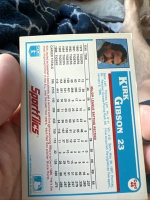 1987 Sportflics - Kirk Gibson #48 1986 Copyright - Image 1 of 2