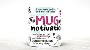 The Mug Of Motivation| 11oz Mug , Affirmation Mug, Coffee Mug, Gift for her - Picture 1 of 9