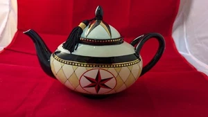 Vintage Paris Collection Oval Teapot Sugar and Creamer and serving tray Mud Pie - Picture 1 of 10