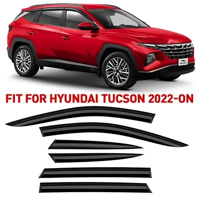 Protectores de lluvia viseras de ventilación pantalla para Hyundai Tucson 2022-2025 Foto 1 de 4
