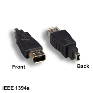 Kentek IEEE-1394A Firewire 400 4-Pin Male to 6-Pin Female Adapter for PC DV Data - Picture 1 of 1