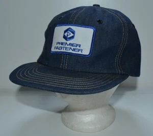 Premier Fastener Denim Hat Cap Snapback Blue Jeans - Picture 1 of 3