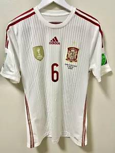 SPAIN NATIONAL TEAM MATCH ISSUED SHIRT INIESTA #6 FIFA WORLD CUP BRAZIL 2014 - Picture 1 of 5