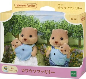 Sylvanian Families Otter Family Set FS-32 Doll Calico Critters Epoch New Japan - Picture 1 of 4