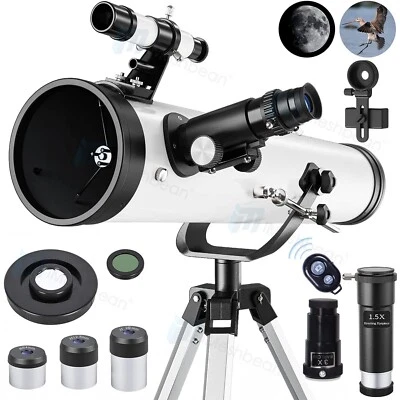 700mm Reflector Astronomical Telescope 35-525X Phone Adapter for Moon Watching - Image 1 of 4