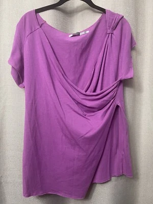 Athleta Wrap Shirt Activewear Purple Top Shirt Stretch Sz 1X - Image 1 of 4