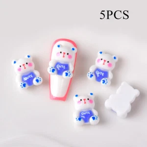 Decoration Bear Nail  Nail Bear Resin Jewelry Nail Drill Art Nail Nail Drill H - Picture 1 of 21