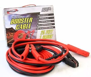 1 Gauge 25' Heavy Duty 1200Amp Auto Truck Jumper Booster Jumping Battery Cable