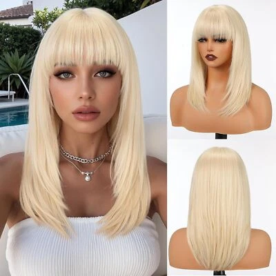 Peluca en capas 613 con flequillo 100 % cabello humano peluca diaria sin encaje Foto 1 de 4