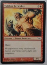 MAGIC THE GATHERING MTG 2003 MIRRODIN RED VULSHOK BERSERKER CREATURE ENGL. CARD