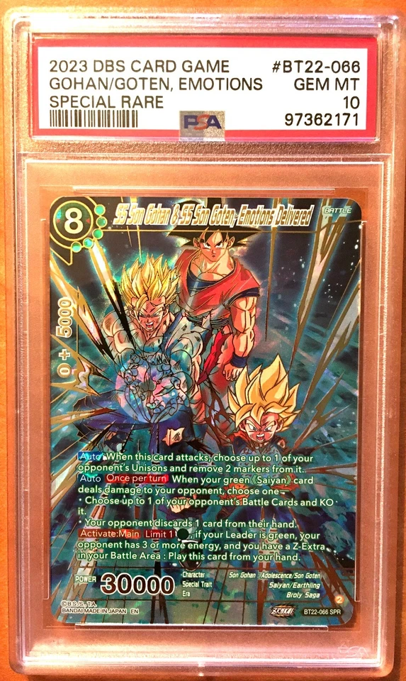 2023 DBS SS Son Gohan & SS Son Goten, Emotions Delivered SPR PSA 10 Gem Mint - Image 1 of 1
