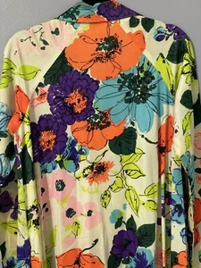 70’s Vintage Bill Tice For Royal L Dressing Gown Pockets Zip Maxi Funky Floral Dress - Bild 1 von 24
