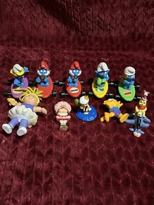 Vintage Hardees Schlümpfe Skateboard PVC Figuren Lot 1990 + andere Cabbage, Garfield, + - Bild 1 von 7
