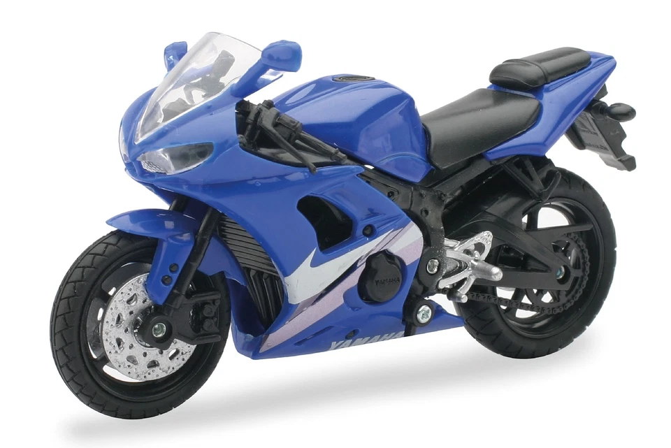 NEW RAY YAMAHA YZF-R6 BLUE 1:18 MOTORCYCLE DIE CAST MODEL NEW IN BOX - Image 1 of 3