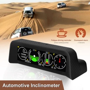 Car HUD Inclinometer Head Up Display GPS MPH Digital Angle Meter Altitude Gauge - Picture 1 of 23