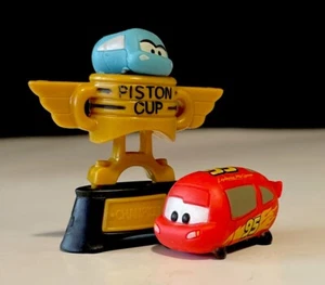 Disney Tsum Tsum SALLY SM & MCQUEEN MED Vinyl Figures & Piston Cup Stand ~ CARS - Picture 1 of 11