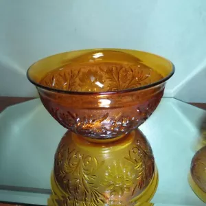 Anchor Hocking Sandwich Desert Gold 9 1/4" Salad Bowl - Picture 1 of 12
