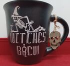 Witches Brew Big Coffee Mug Skeleton Black Prima Designs Halloween Decor