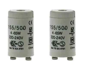 Fluorescent Starter 4w to 65W 220-240V Tube Start FS-U FSU 2 Pack UK SELLER - Picture 1 of 24