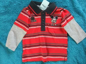 Disney Mickey top with long sleeves and collar.6-9 months. - Picture 1 of 1