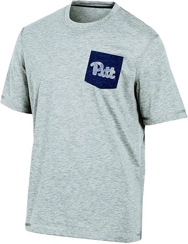 NCAA Pittsburgh Panthers Men's Poly Pocket Tee, X-Large, Gray Heather Cover