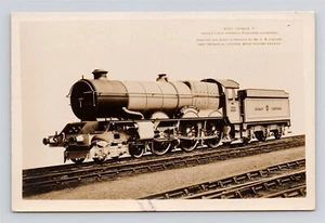 Locomotora King George V #6000 Great Western Railway foto real RPPC postal - Imagen 1 de 2