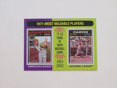 Topps Heritage Most Valuable Players #193 1971 MVP Vida Blue/Joe Torre 2024 Foto 1 de 2