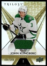 2016-17 Upper Deck Trilogy Green Career Stat Relics Rainbow Foil John Klingberg