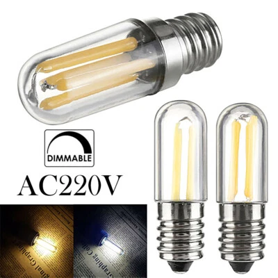E14 E12 Led Refrigerator Bulb Cob Light Bulbs Cool/Warm White Lamp 220v Dimmable - Image 1 of 4