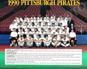 1990 PITTSBURGH PIRATES BASEBALL TEAM 8X10 PHOTO - Picture 1 of 1