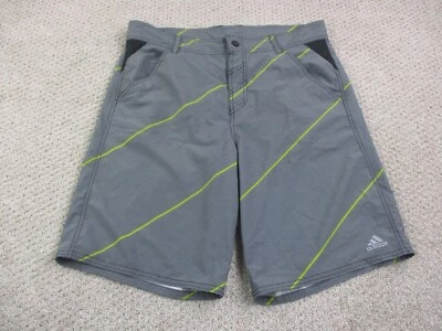 Adidas Pantalones Cortos Híbridos Para Hombres 36 Gris Neón Rayas Traje de Baño Baúles Board Shorts Foto 1 de 4