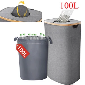 Pfandflaschen Sammelbehälter 100L Flaschensammler mit Deckel Falten Mülleimer - Bild 1 von 12