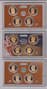 LOT OF (3) UNITED STATES MINT PRESIDENTIAL $1 COIN PROOF SETS NO BOX NO COA - Picture 1 of 2