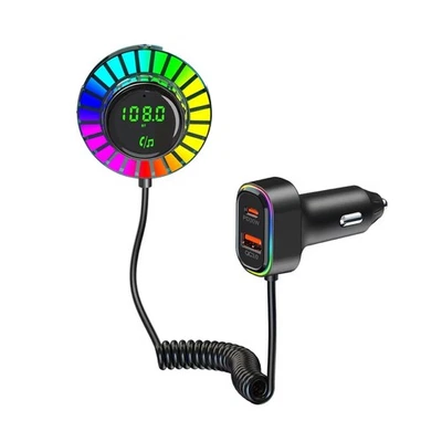 QC3.0 Auto-Ladegerät Kabelloser Transmitter Bluetooth-Transmitter für Auto B6C6 - Bild 1 von 4