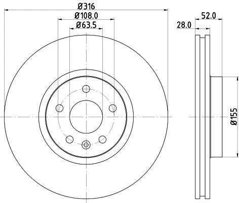 2x Discos de freno delanteros ventilados Mintex para Ford Ford Estados Unidos Land Rover Volvo Asia Foto 1 de 1