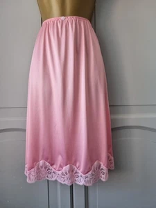 MEZZA SLIP DONNA VINTAGE NYLON ROSA TAGLIA 12-14 - Foto 1 di 11