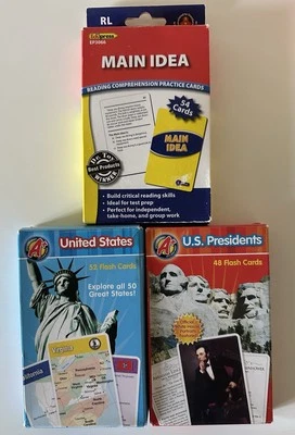 Tarjetas flash de lectura, presidente, Estados Unidos - Juego de 3 para maestros de educación en el hogar Foto 1 de 2