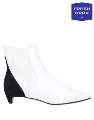 PVP €911 GIVECHY Botines de Cuero US11 UK8 EU41 Blanco Tacón Cono Hecho en Italia Foto 1 de 4