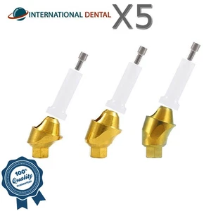 5 Dental Angulated Multi Unit 1.6mm Abutment Plastic Sleeve 17° Set Int Hex - Picture 1 of 5
