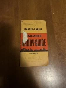 1955 Massey Harris Tractor Dealer Farmers Handy Guide  Advertisement Notebook  - Picture 1 of 9