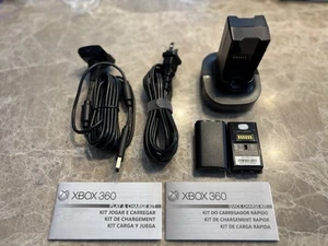 Official Microsoft Xbox 360 QUICK CHARGE and Play&Charge Kit w/Working Batteries - Picture 1 of 6