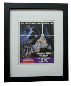FAMILY GUY+Blue Harvest+FILM+POSTER+AD+FRAMED RARE ORIGINAL 2008+FAST WORLD SHIP - Imagen 1 de 8
