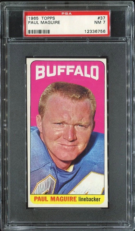 1965 Topps #37 Paul Maguire PSA 7 Buffalo Bills The Citidel - Image 1 of 1