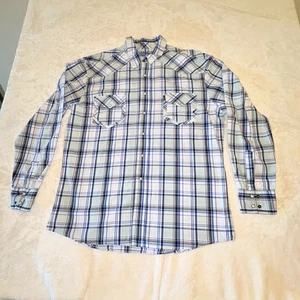 CINCH Pearl Snap Hemd Herren XL blau kariert Modern Fit Cowboy Western Rodeo - Bild 1 von 11
