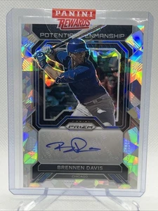 2023 Panini Prizm #PP-BD BRENNEN DAVIS Auto Potenziale Penna CRACKED ICE - Foto 1 di 3