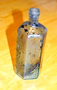Vintage Bottle/PEPTO-MANGAN/Gude/Hexagonal/Glass/11 oz/Used Good - Picture 1 of 4
