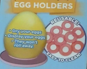12 anillos para colorear decoración de huevos de Pascua porta huevos de Pascua - anillos de secado de huevos - Imagen 1 de 7