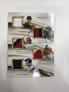 2015 Panini Immaculate Collection Bonds/Johnson/Rodriguez/Pujols /10 Patch - Picture 1 of 2