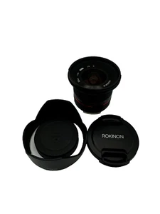 Excellent Rokinon 12mm F2.0 Ultra Wide Angle Lens for Sony E-Mount (NEX) Hood - Picture 1 of 16