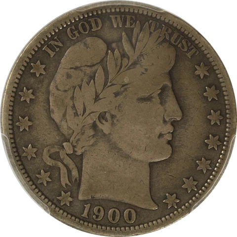 1900-O Barber Half Dollar 50c, PCGS F-15 - Nice Original Coin Cover
